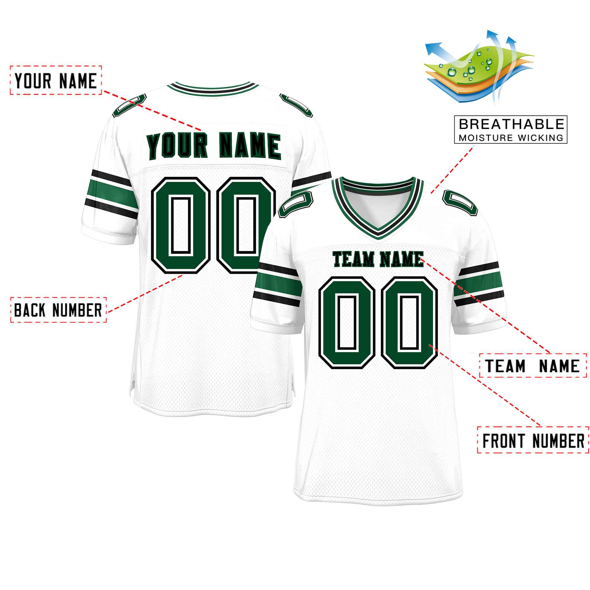 Custom Red Navy-White Classic Style Mesh American Football Jersey | KXKSHOP