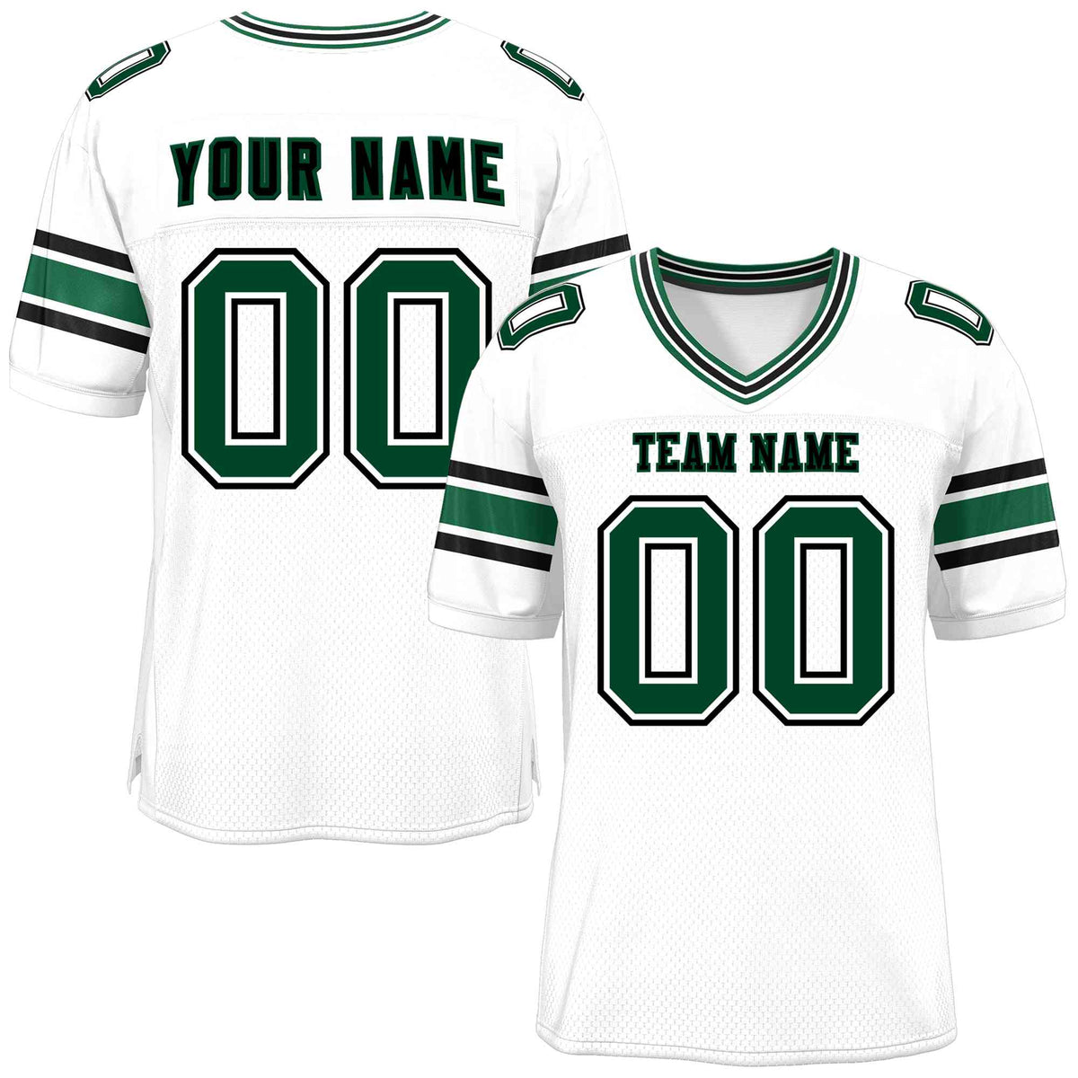 Custom White Personalized Classic American Football Jersey | KXKSHOP