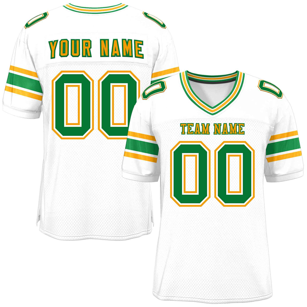 Custom White Personalized Classic American Football Jersey | KXKSHOP