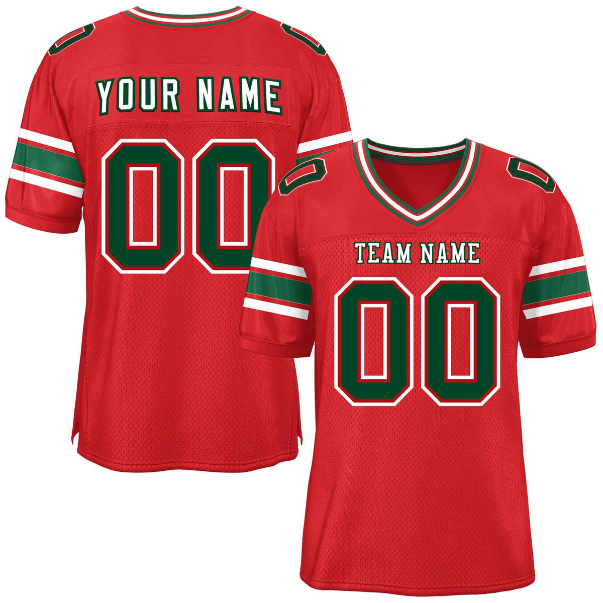 Custom Red Personalized Classic American Football Jersey | KXKSHOP