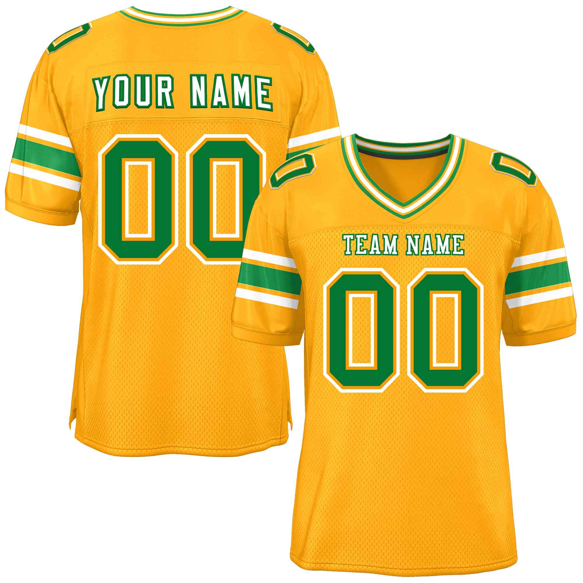 Custom Yellow Personalized Classic American Football Jersey | KXKSHOP