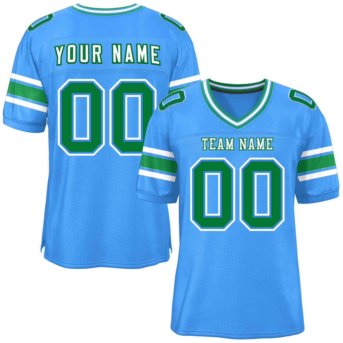 Custom Powder Blue Personalized Classic American Football Jersey | KXKSHOP