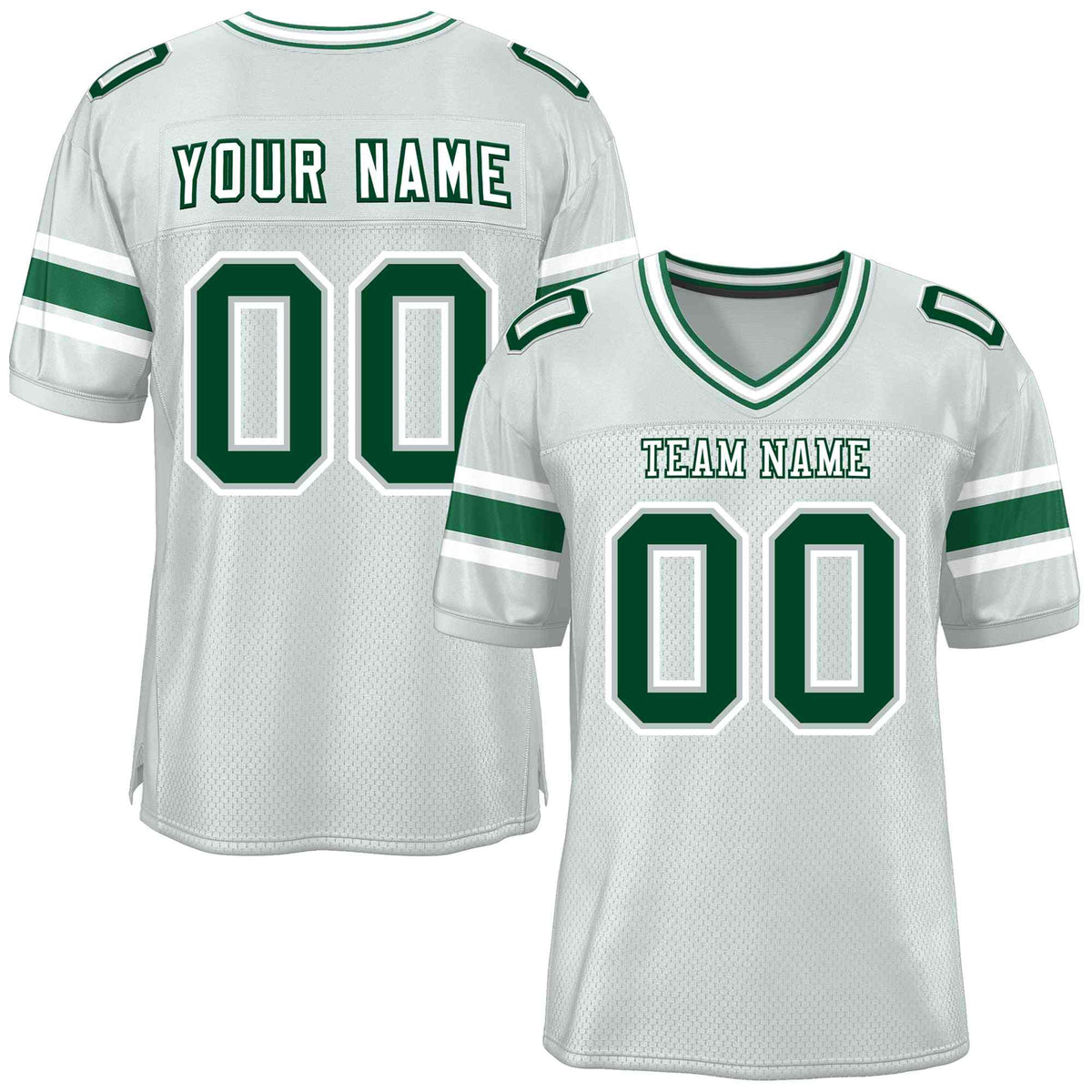 Custom Silver Personalized Classic American Football Jersey | KXKSHOP