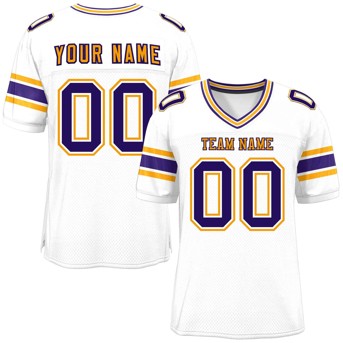 Custom White Personalized Classic American Football Jersey | KXKSHOP