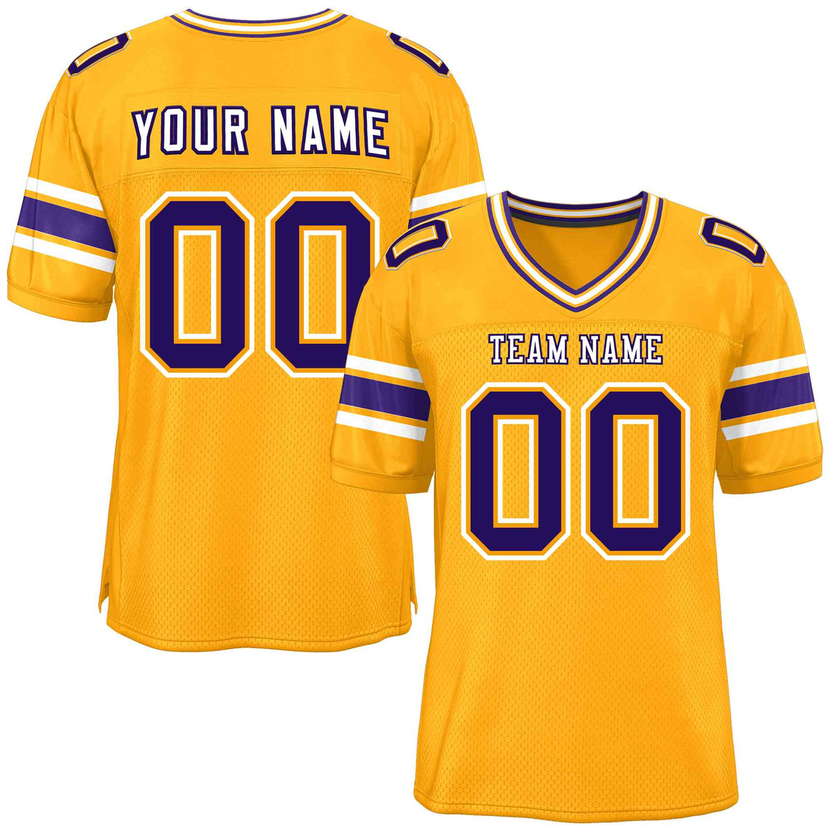 Custom Yellow Personalized Classic American Football Jersey | KXKSHOP