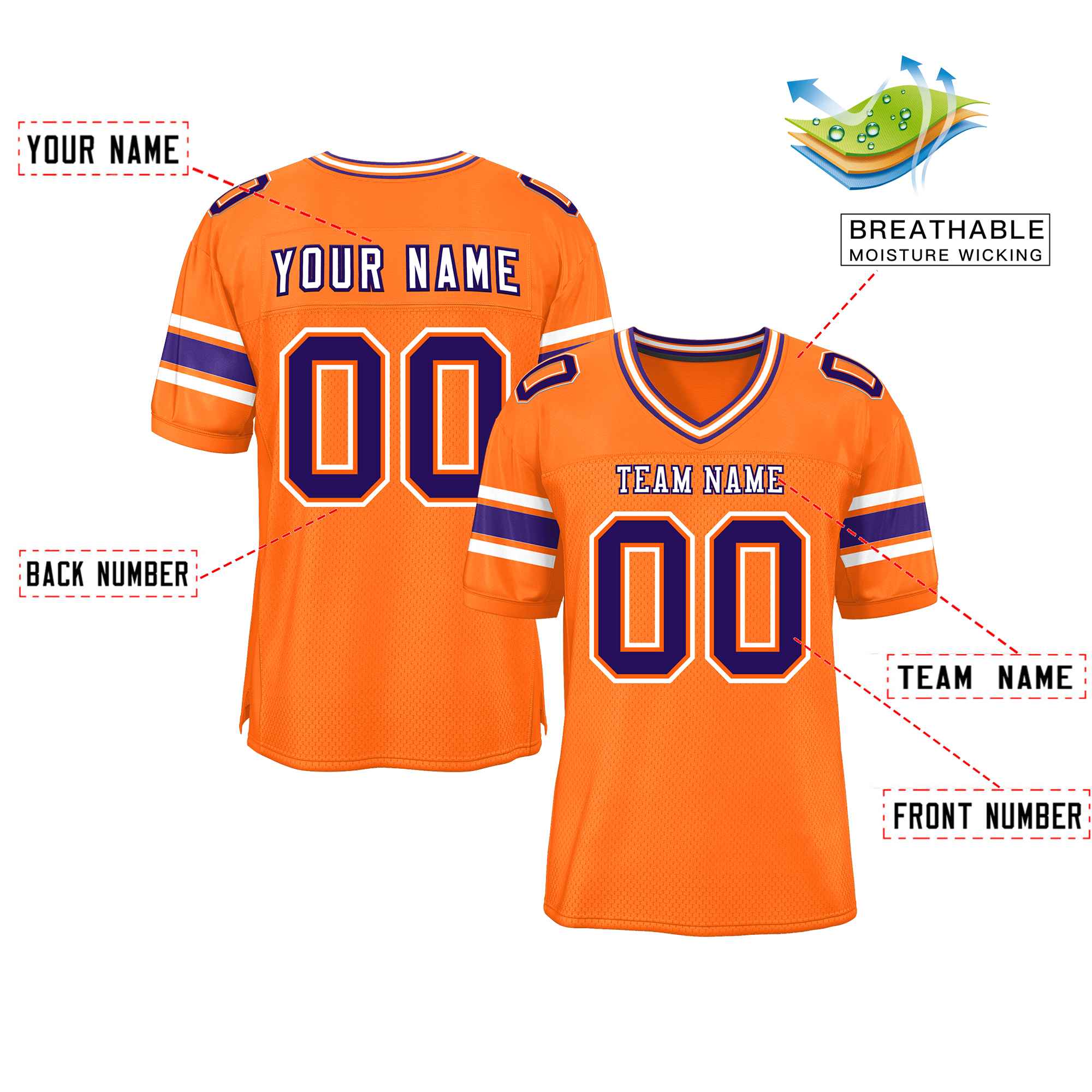 Custom Red Navy-White Classic Style Mesh American Football Jersey | KXKSHOP