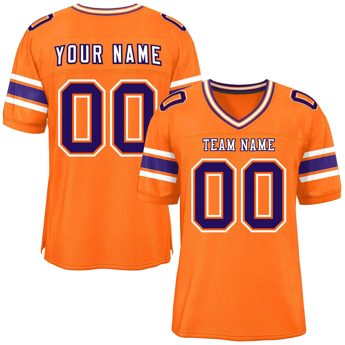 Custom Orange Personalized Classic American Football Jersey | KXKSHOP