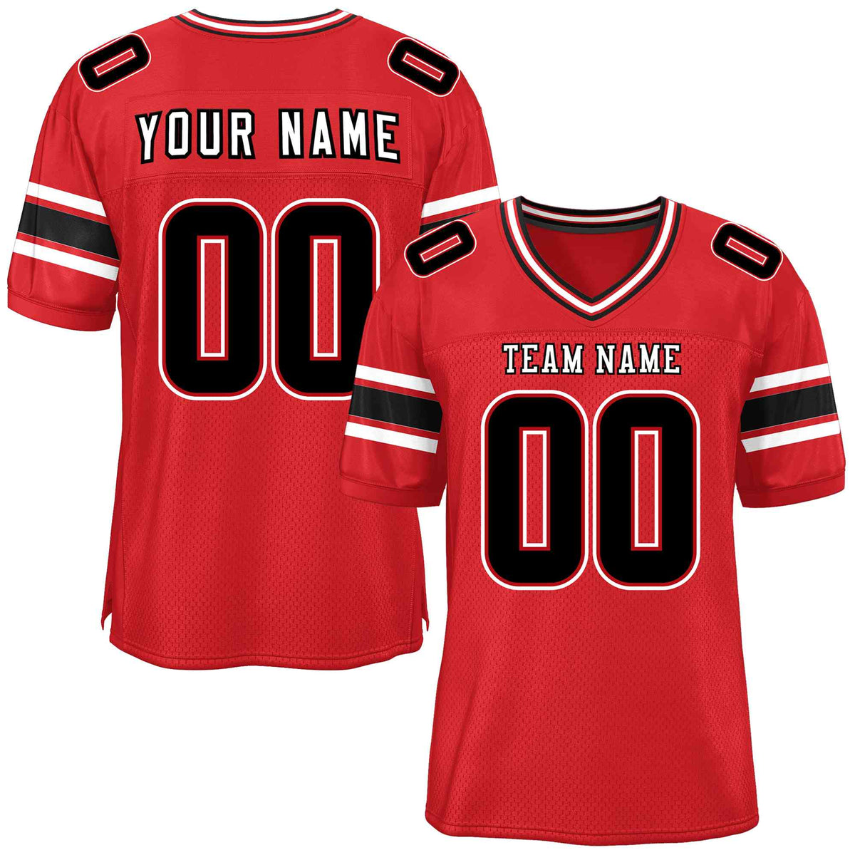 Custom Red Navy-White Classic Style Mesh American Football Jersey | KXKSHOP