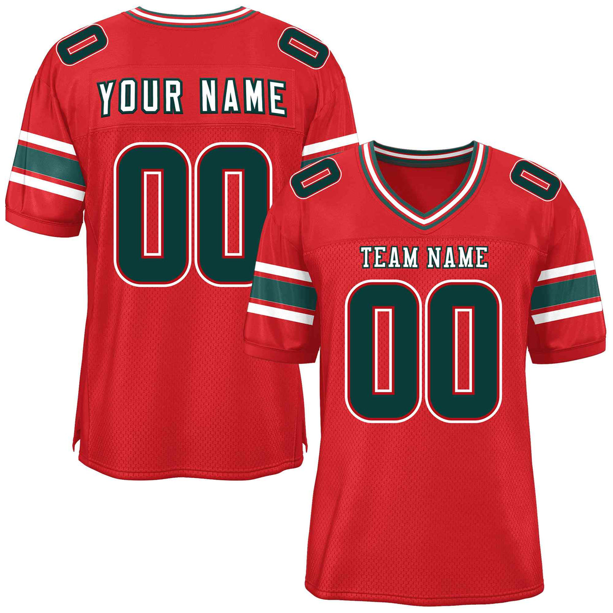 Custom Red Navy-White Classic Style Mesh American Football Jersey | KXKSHOP