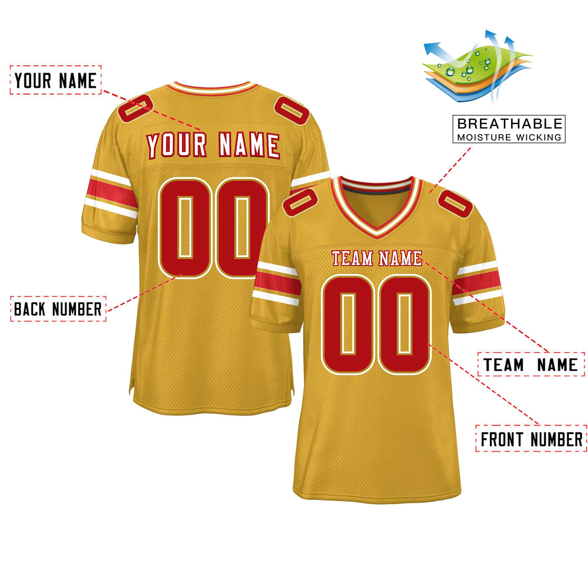 Custom Red Navy-White Classic Style Mesh American Football Jersey | KXKSHOP
