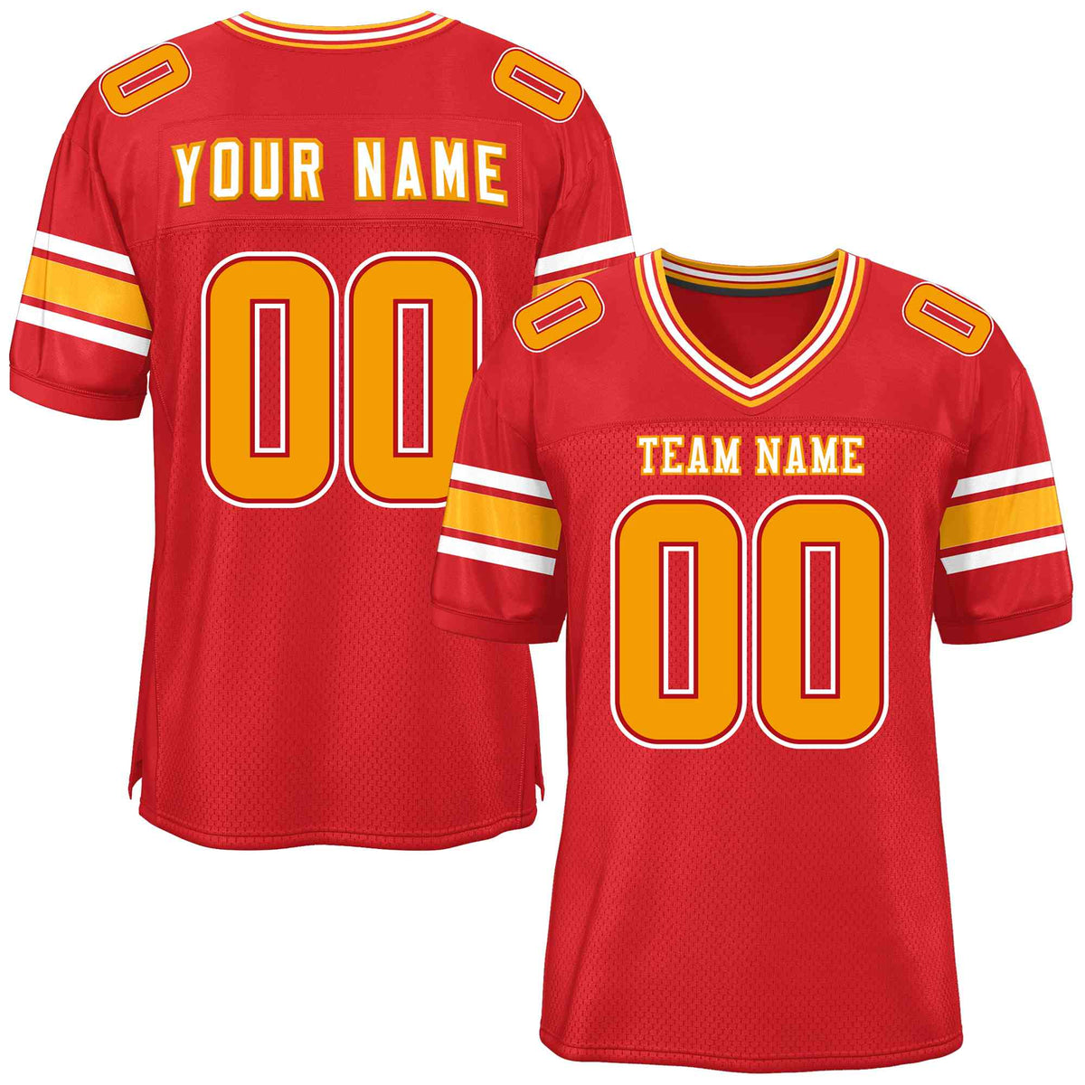 Custom Red Navy-White Classic Style Mesh American Football Jersey | KXKSHOP
