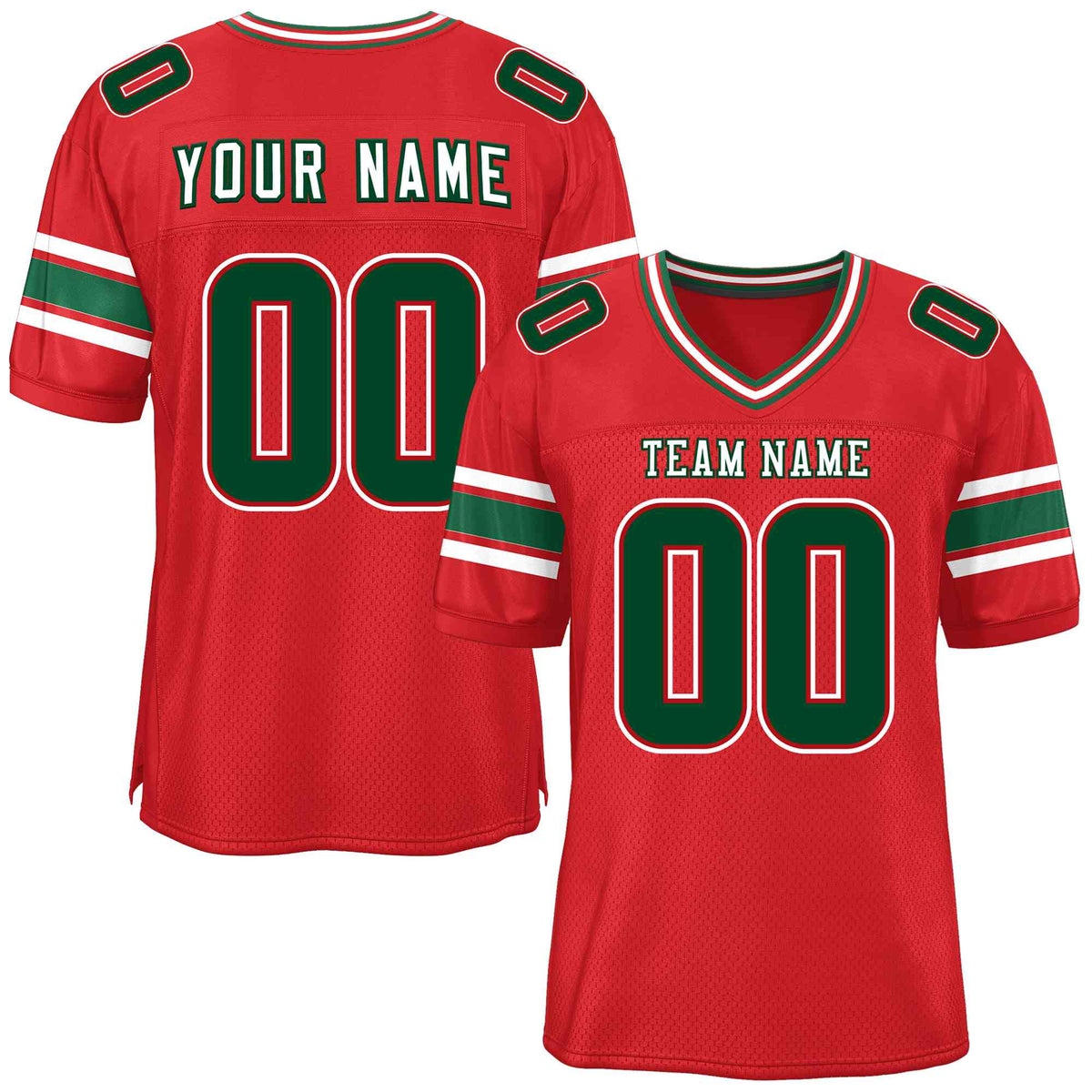 Custom Red Navy-White Classic Style Mesh American Football Jersey | KXKSHOP