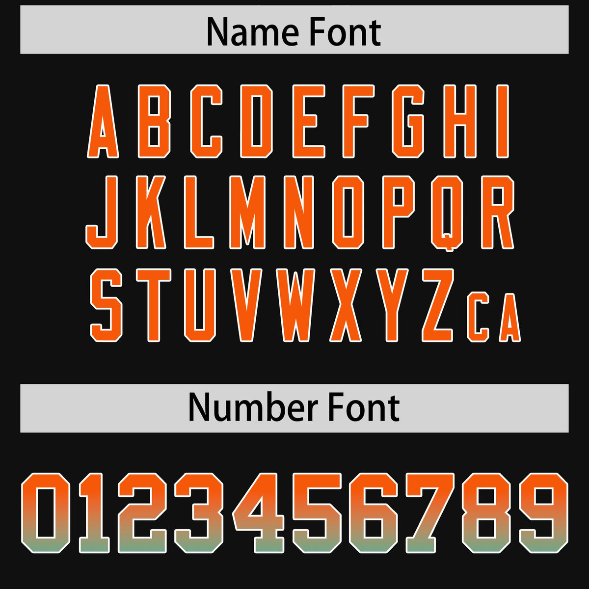 Custom Black Orange and Bright Green Sides Gradient Fashion Personalized Team American Football Jersey