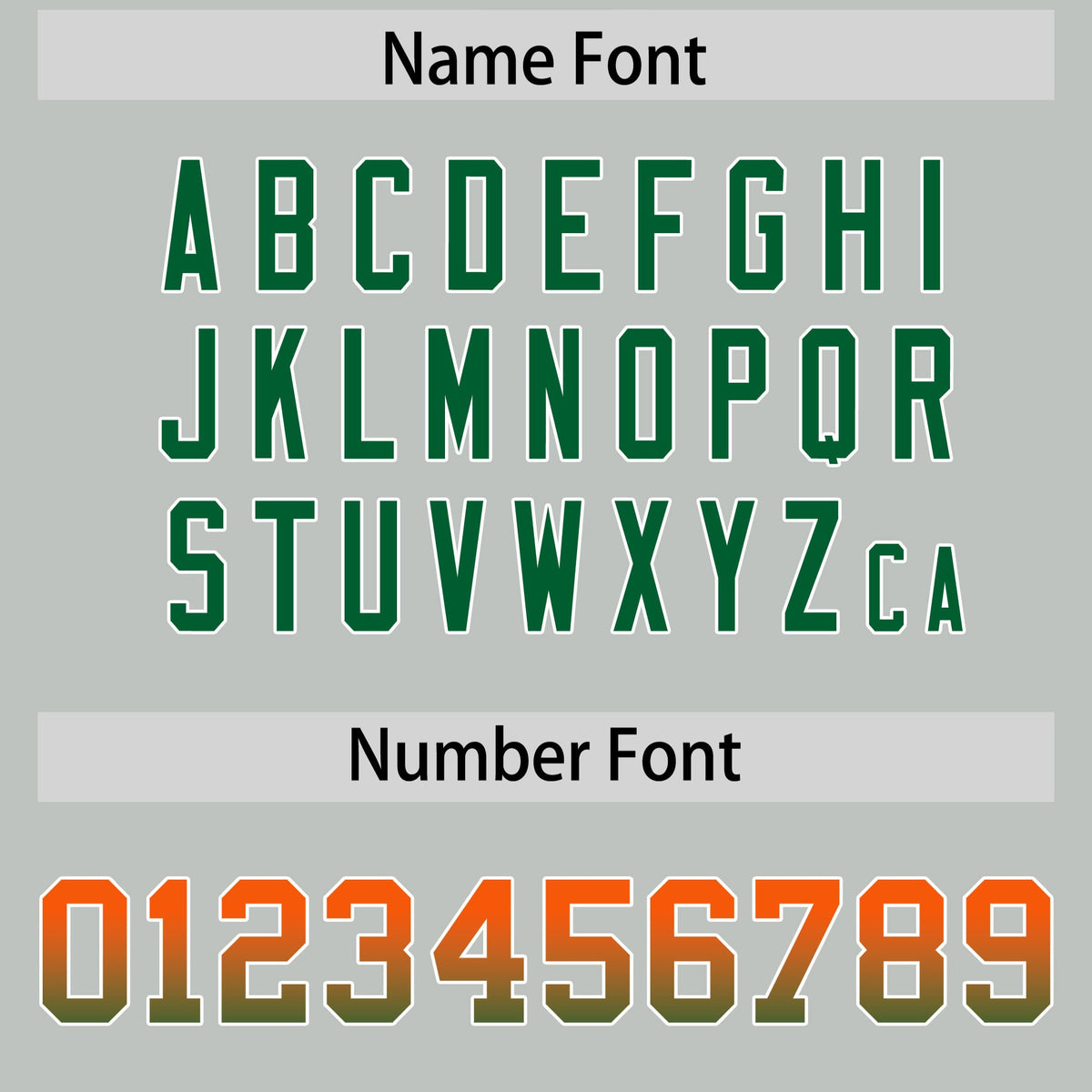 Custom Gray Orange and Kelly Green Sides Gradient Fashion Personalized Team American Football Jersey