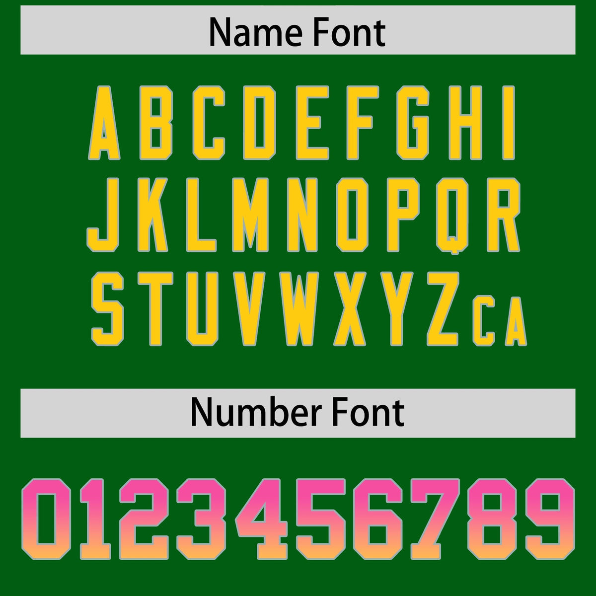 Custom Kelly Green Pink and Gold Sides Gradient Fashion Personalized Team American Football Jersey