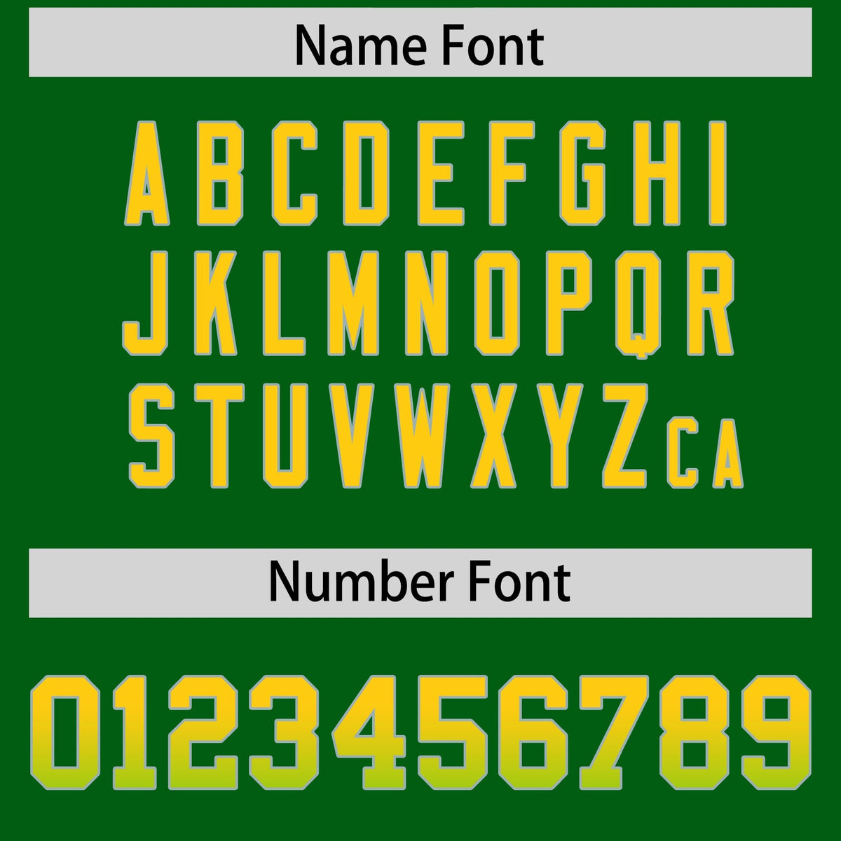 Custom Kelly Green Gold Sides Gradient Fashion Personalized Team American Football Jersey