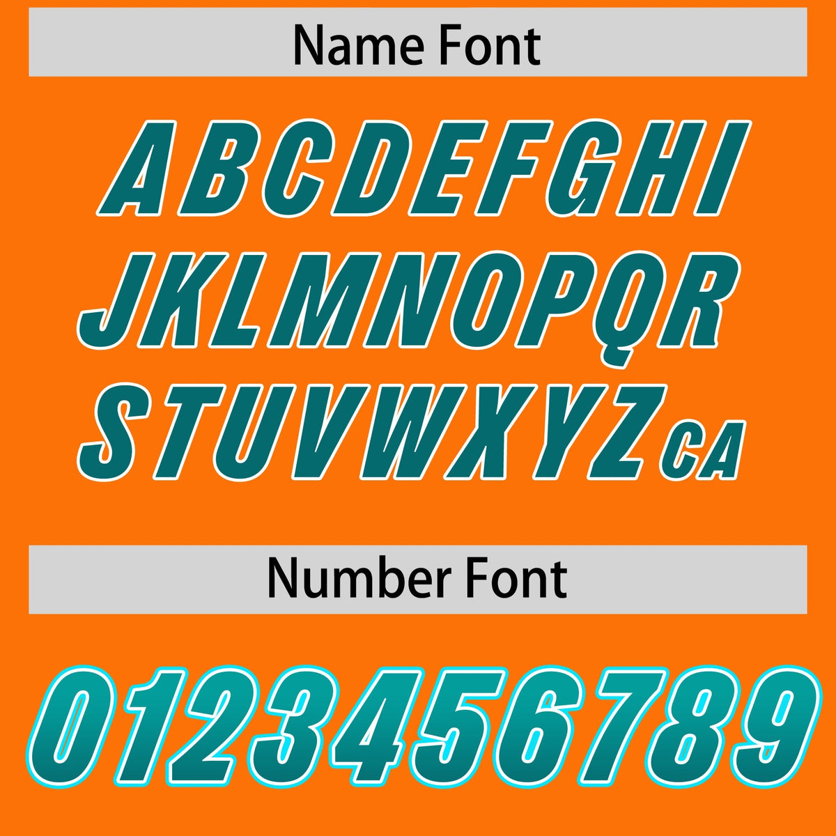 Custom Orange Aqua and Aqua Sides Gradient Fashion Personalized Team American Football Jersey