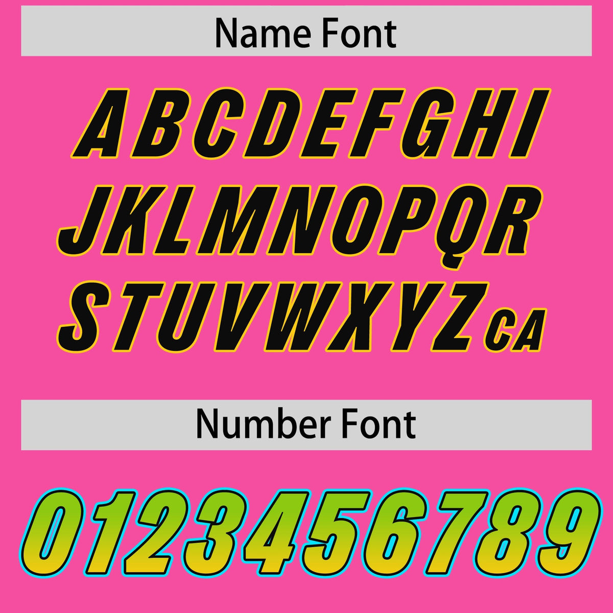 Custom Pink Neon Green and Gold Sides Gradient Fashion Personalized Team American Football Jersey