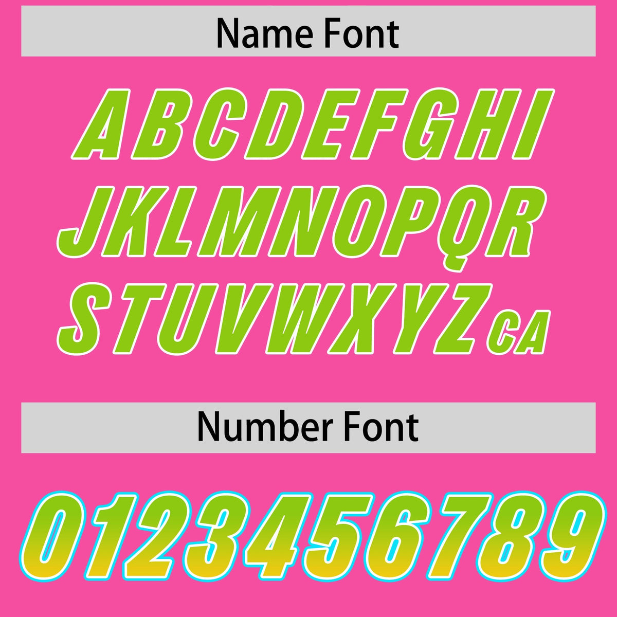 Custom Pink Neon Green and Gold Sides Gradient Fashion Personalized Team American Football Jersey