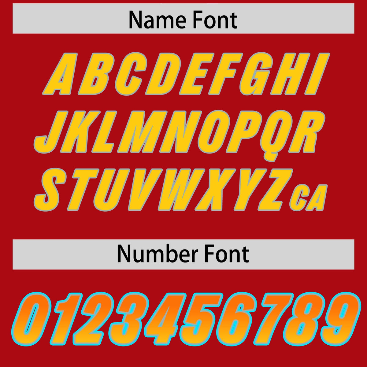 Custom Red Orange and Gold Sides Gradient Fashion Personalized Team American Football Jersey