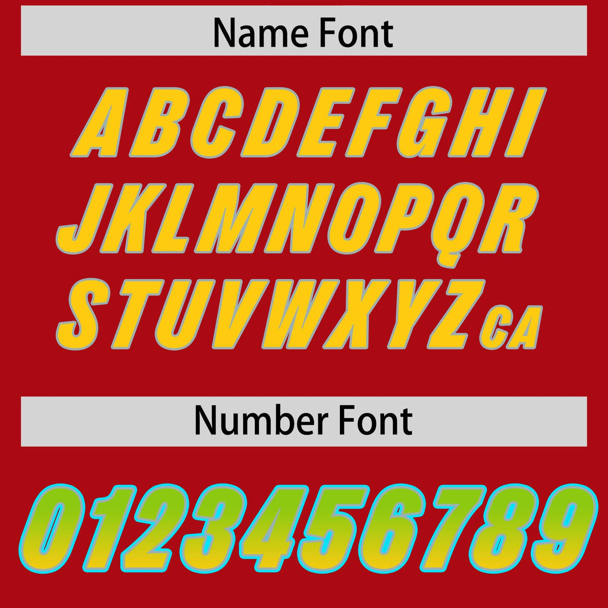 Custom Red Neon Green and Gold Sides Gradient Fashion Personalized Team American Football Jersey