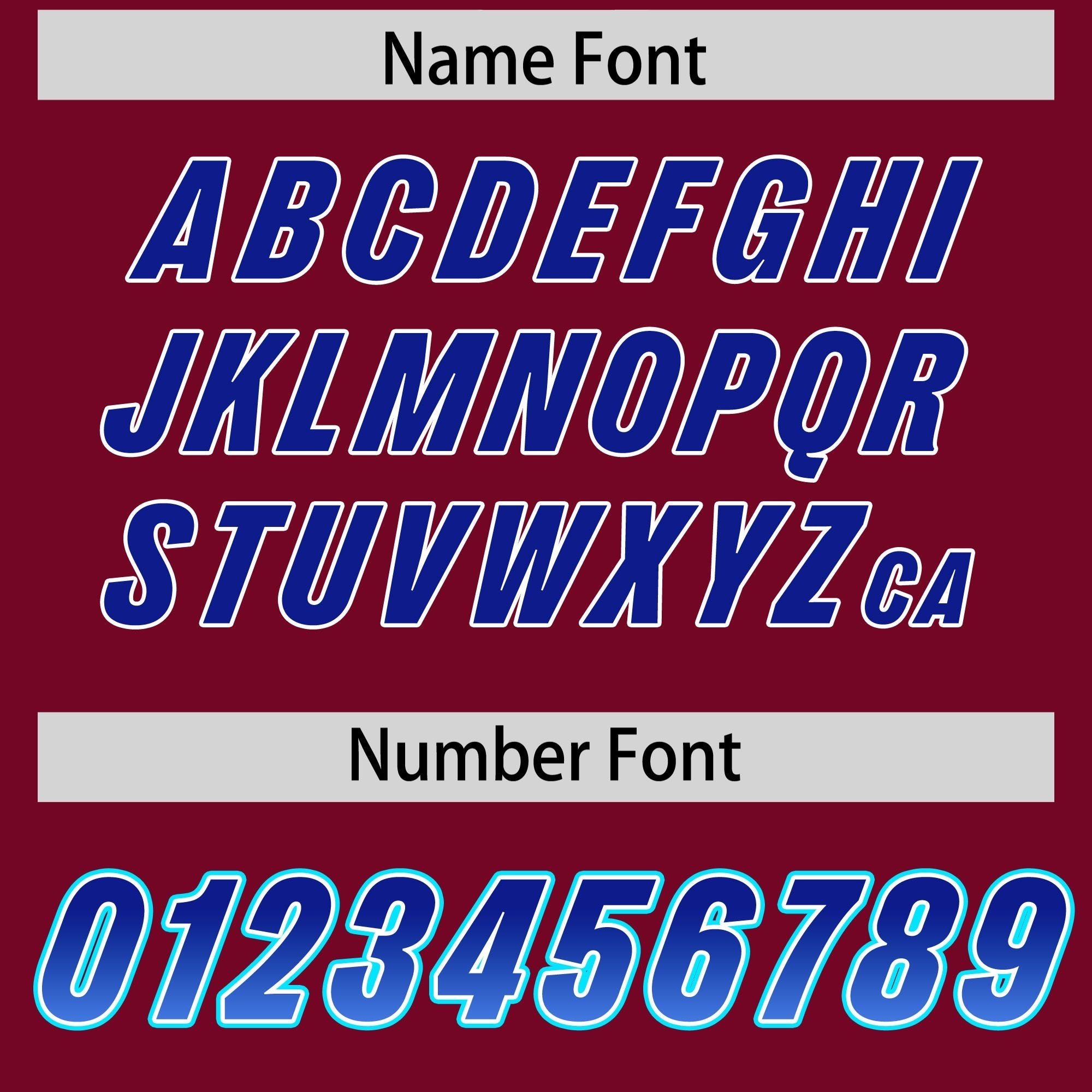 Custom Cardinal Royal and Powder Blue Sides Gradient Fashion Personalized Team American Football Jersey