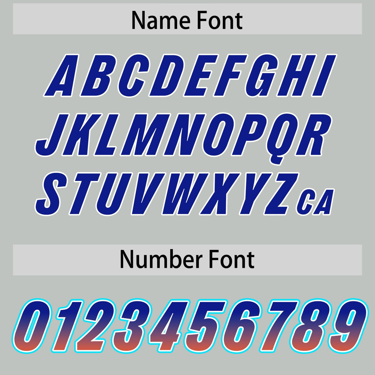 Custom Gray Royal and Orange Sides Gradient Fashion Personalized Team American Football Jersey