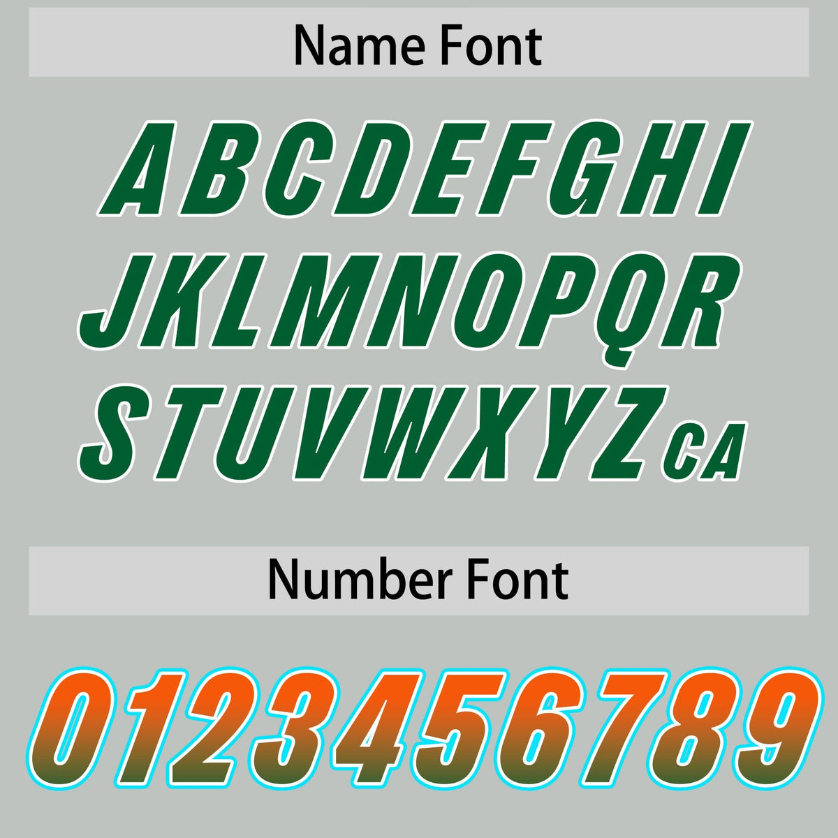 Custom Gray Orange and Kelly Green Sides Gradient Fashion Personalized Team American Football Jersey