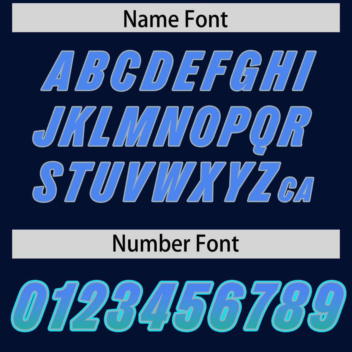 Custom Navy Powder Blue and Bright Green Sides Gradient Fashion Personalized Team American Football Jersey