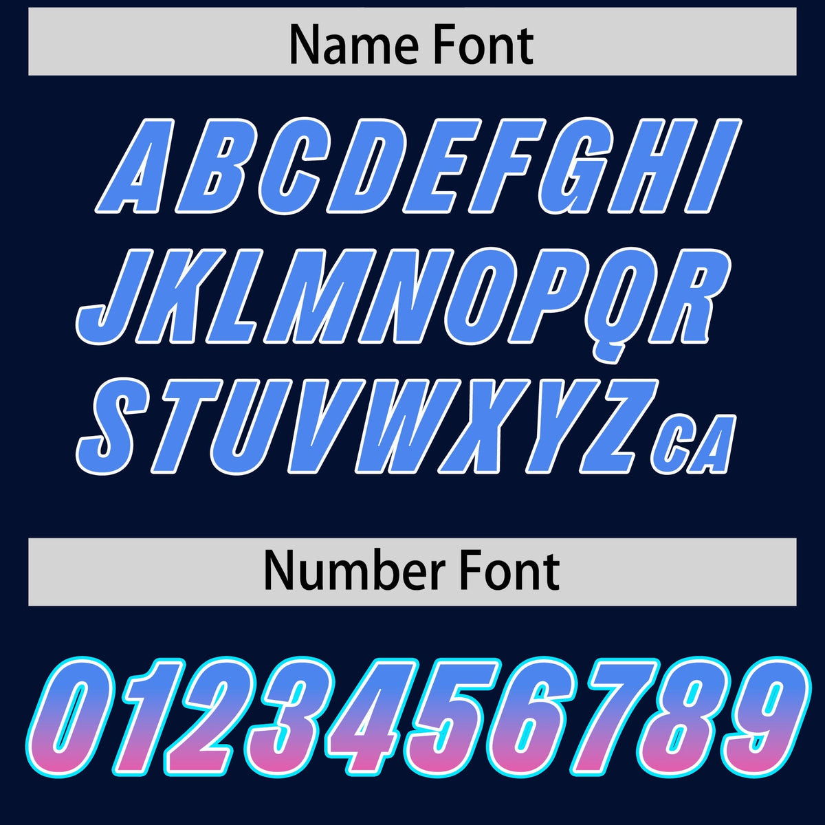 Custom Navy Powder Blue and Pink Sides Gradient Fashion Personalized Team American Football Jersey