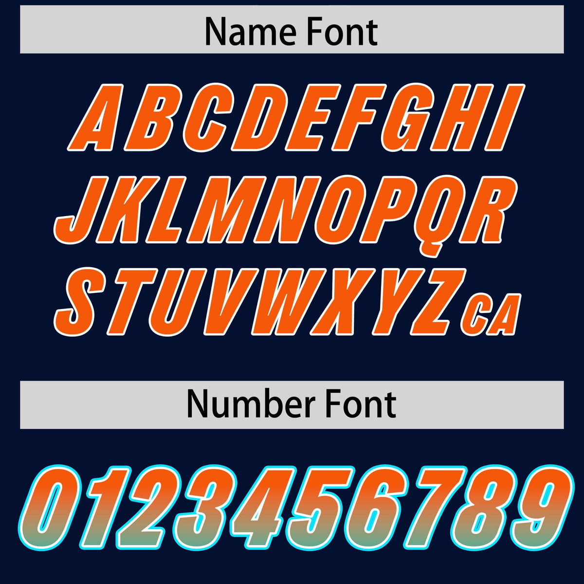 Custom Navy Orange and Bright Green Sides Gradient Fashion Personalized Team American Football Jersey