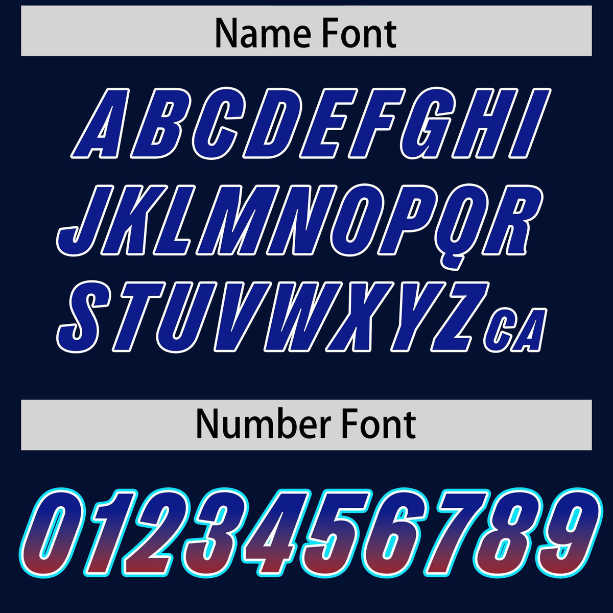 Custom Navy Royal and Red Sides Gradient Fashion Personalized Team American Football Jersey