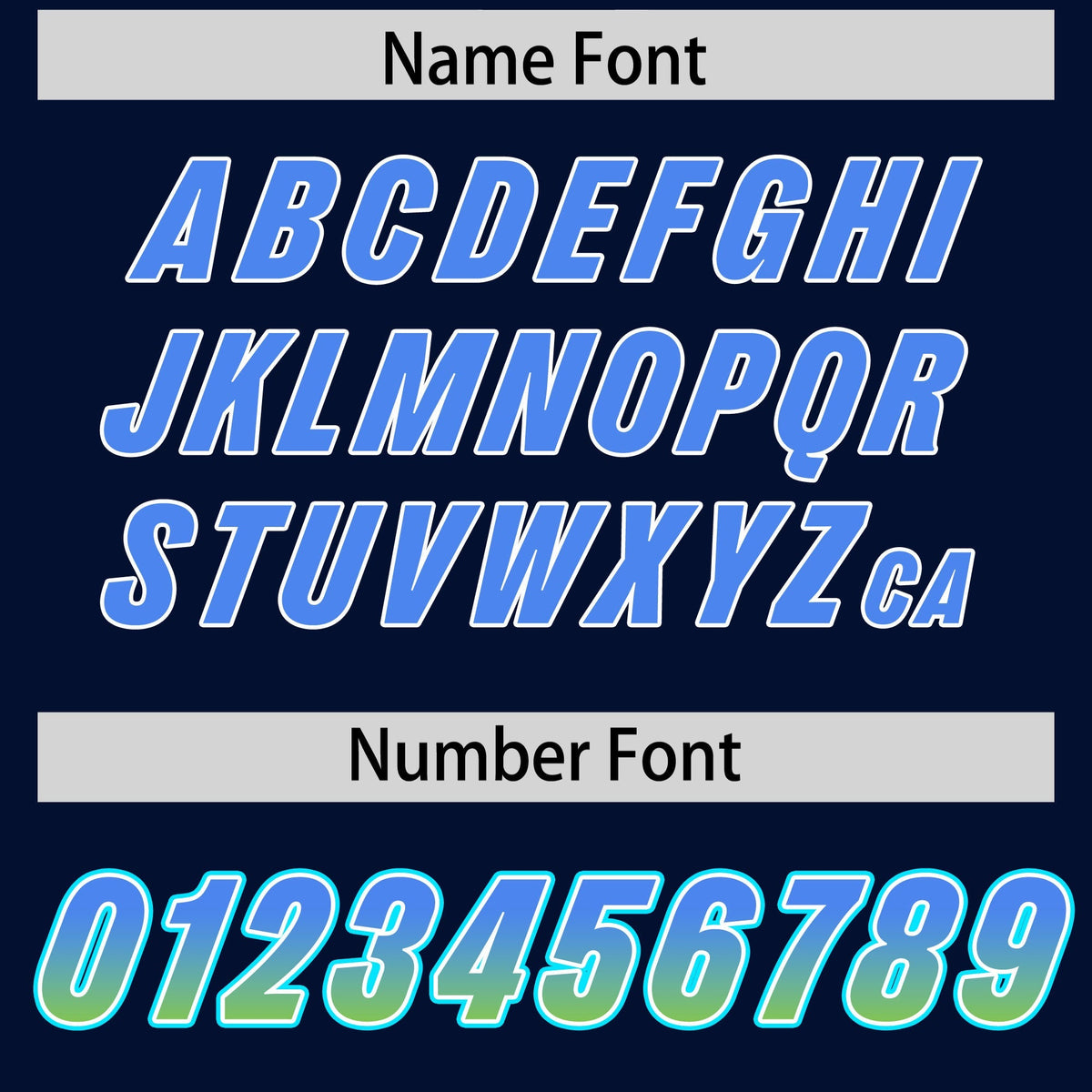 Custom Navy Powder Blue and Neon Green Sides Gradient Fashion Personalized Team American Football Jersey