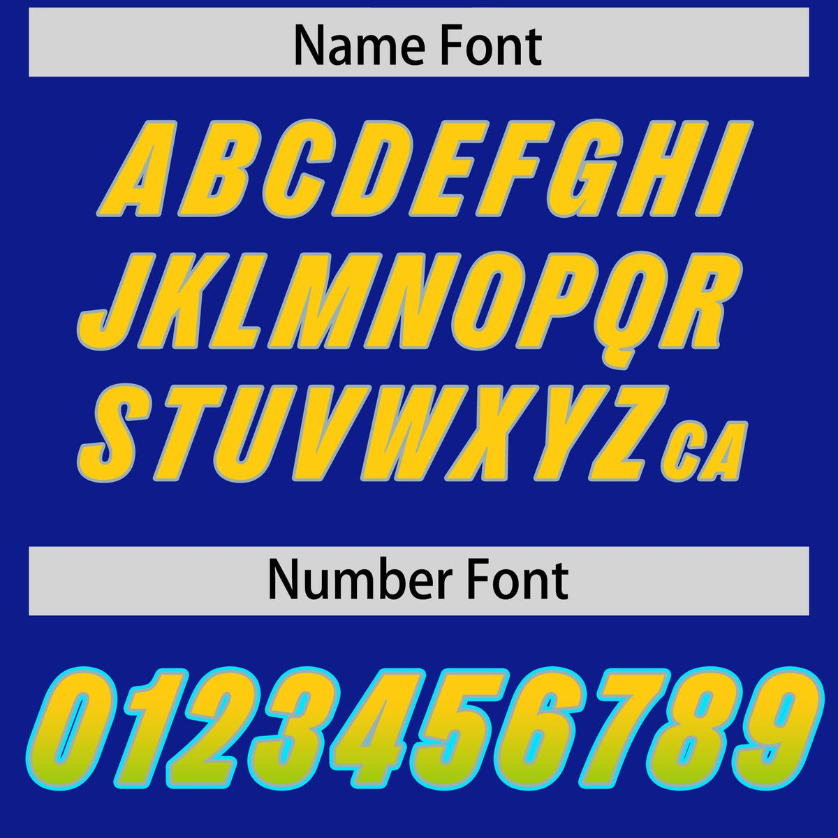 Custom Royal Gold Sides Gradient Fashion Personalized Team American Football Jersey