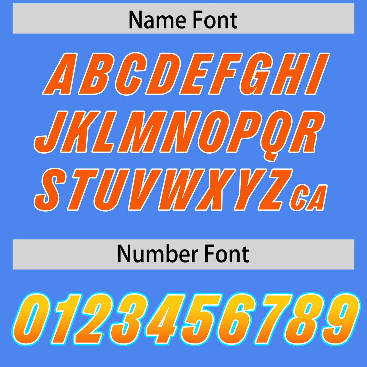 Custom Powder Blue Gold and  Sides Gradient Fashion Personalized Team American Football Jersey