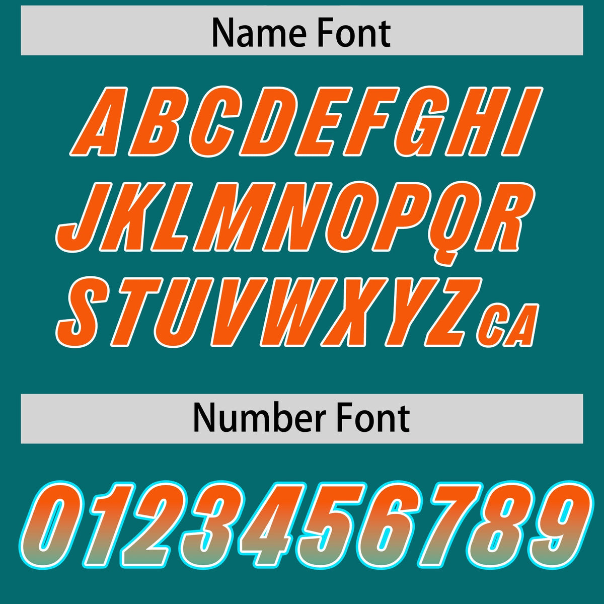 Custom Aqua Orange and Bright Green Sides Gradient Fashion Personalized Team American Football Jersey