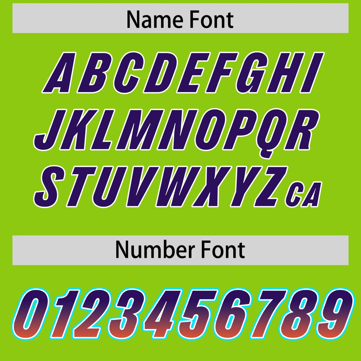 Custom Neon Green Purple and Orange Sides Gradient Fashion Personalized Team American Football Jersey