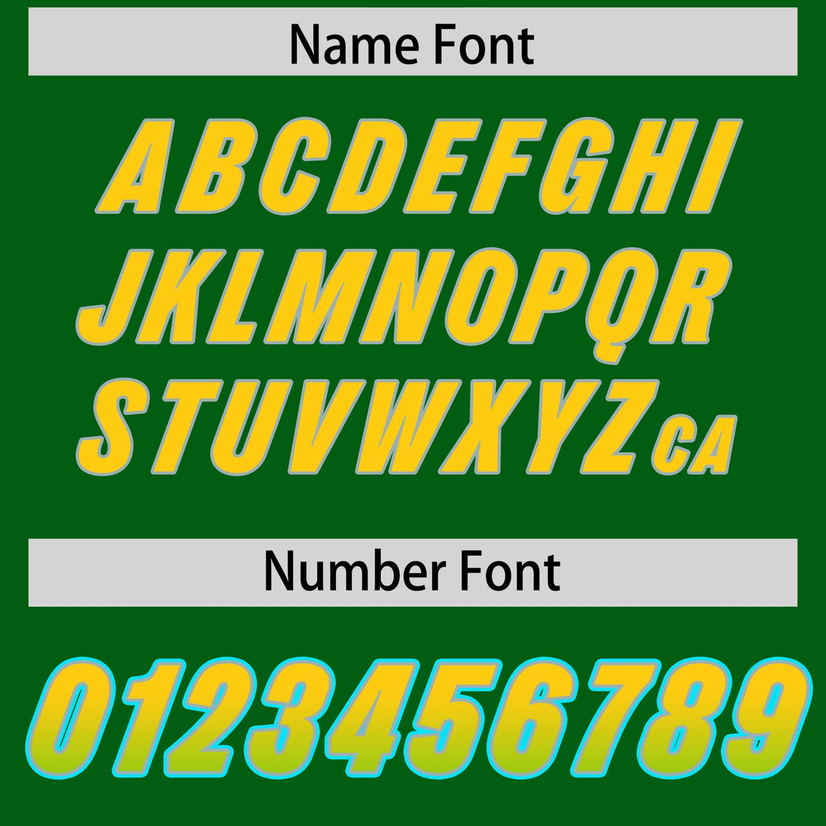 Custom Kelly Green Gold Sides Gradient Fashion Personalized Team American Football Jersey