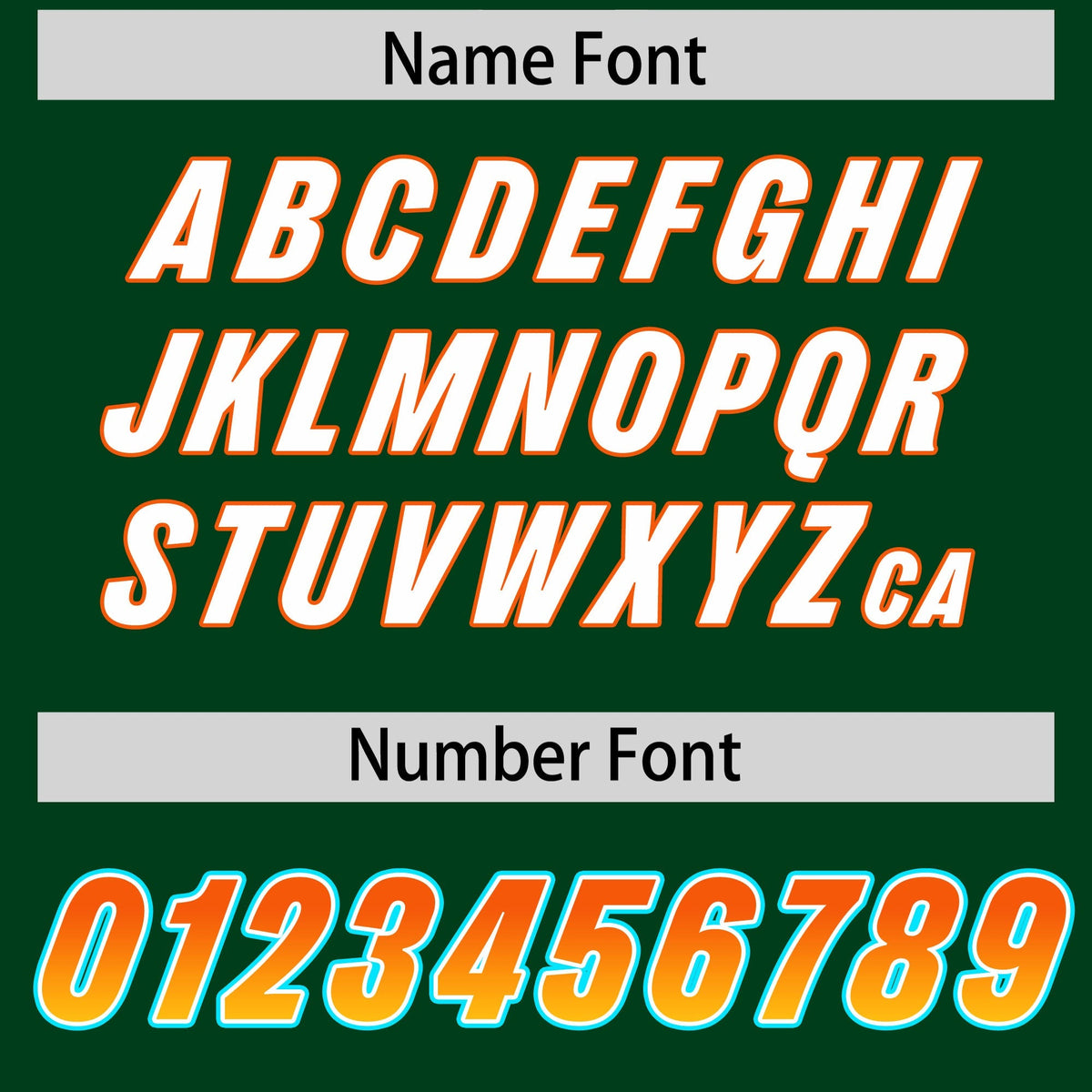 Custom Green Orange and Gold Sides Gradient Fashion Personalized Team American Football Jersey