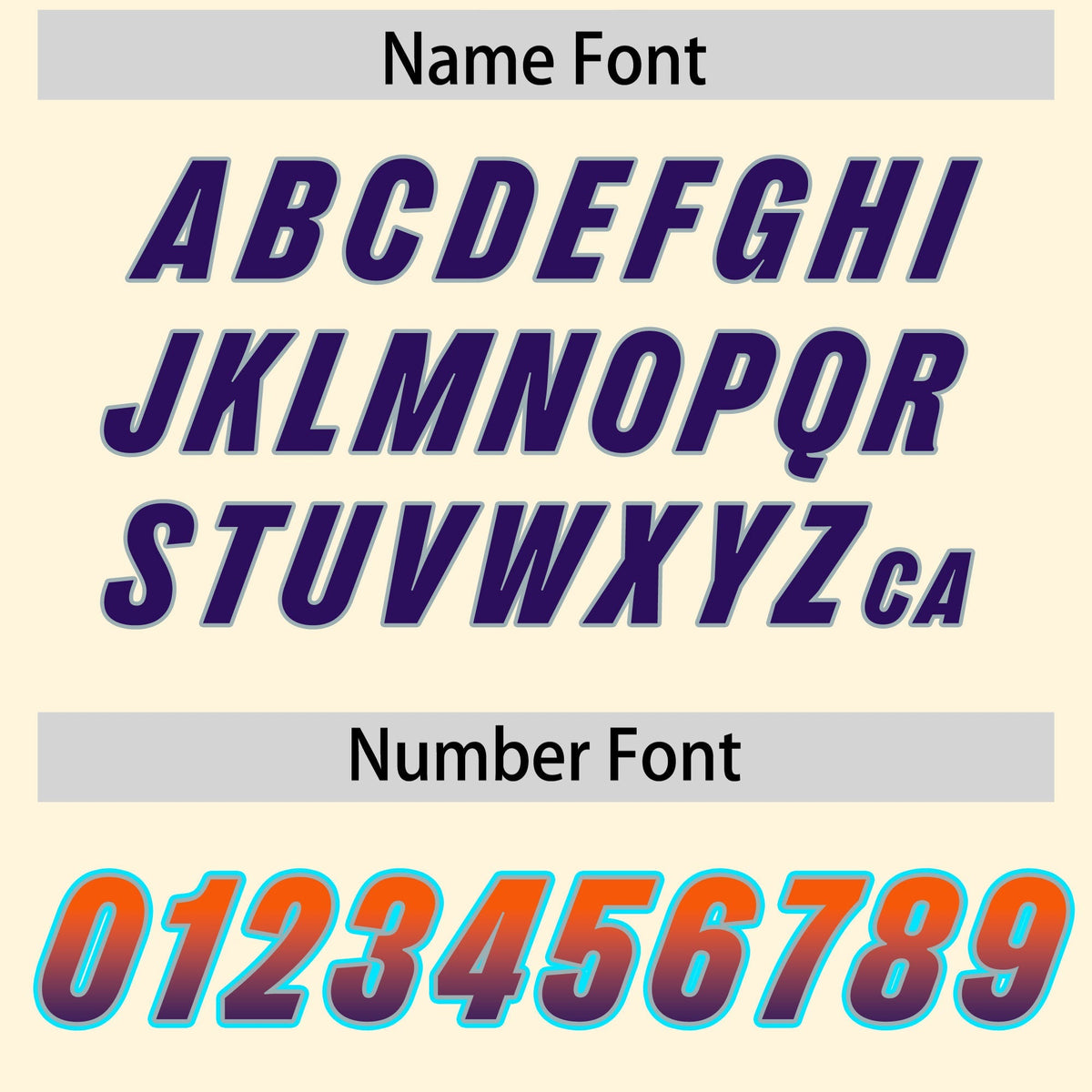 Custom Cream Orange and Purple Sides Gradient Fashion Personalized Team American Football Jersey