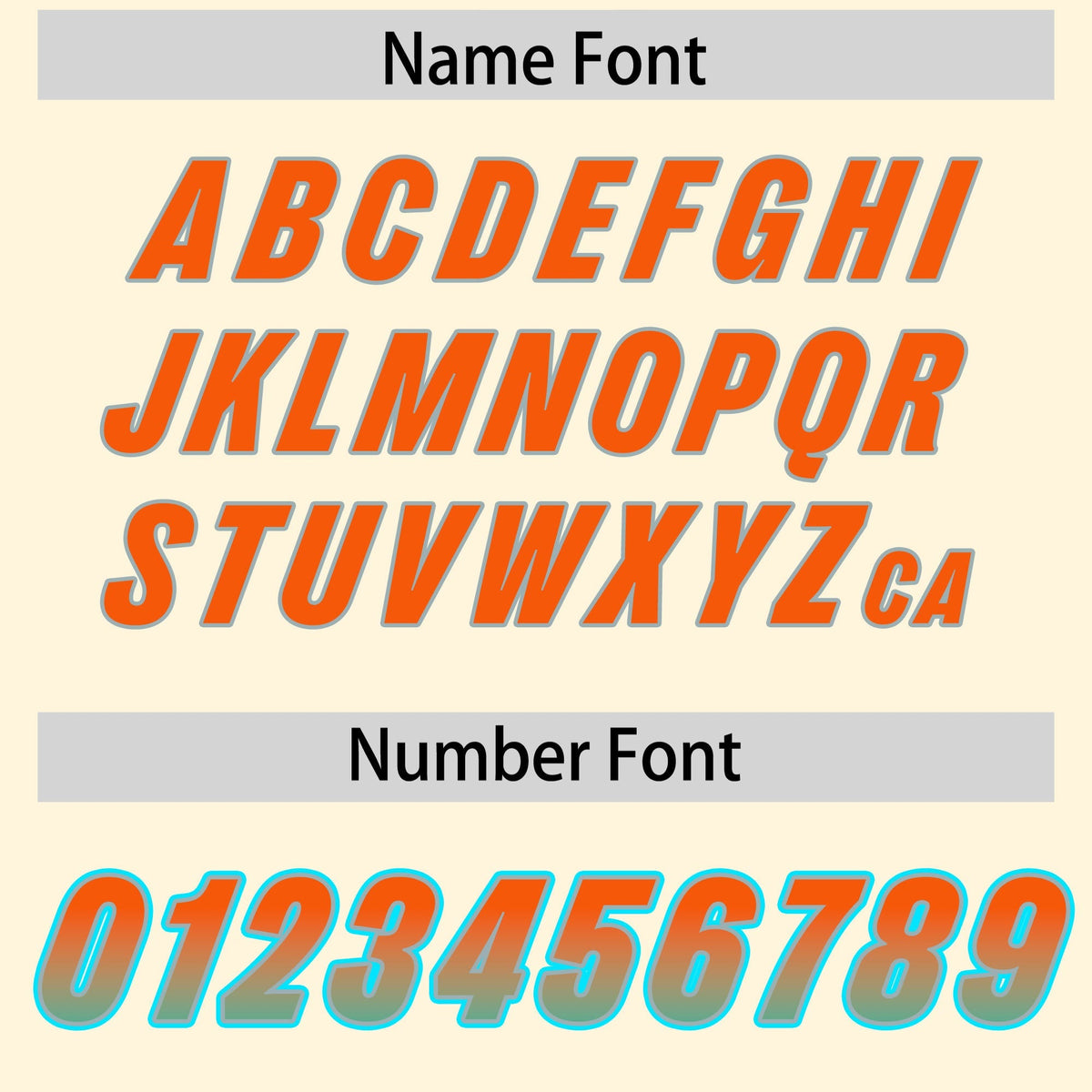 Custom Cream Orange and Bright Green Sides Gradient Fashion Personalized Team American Football Jersey