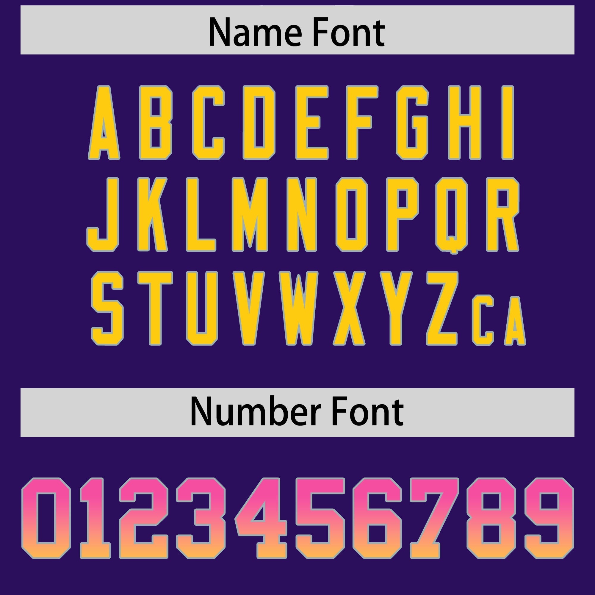 Custom Purple Pink and Gold Sides Gradient Fashion Personalized Team American Football Jersey
