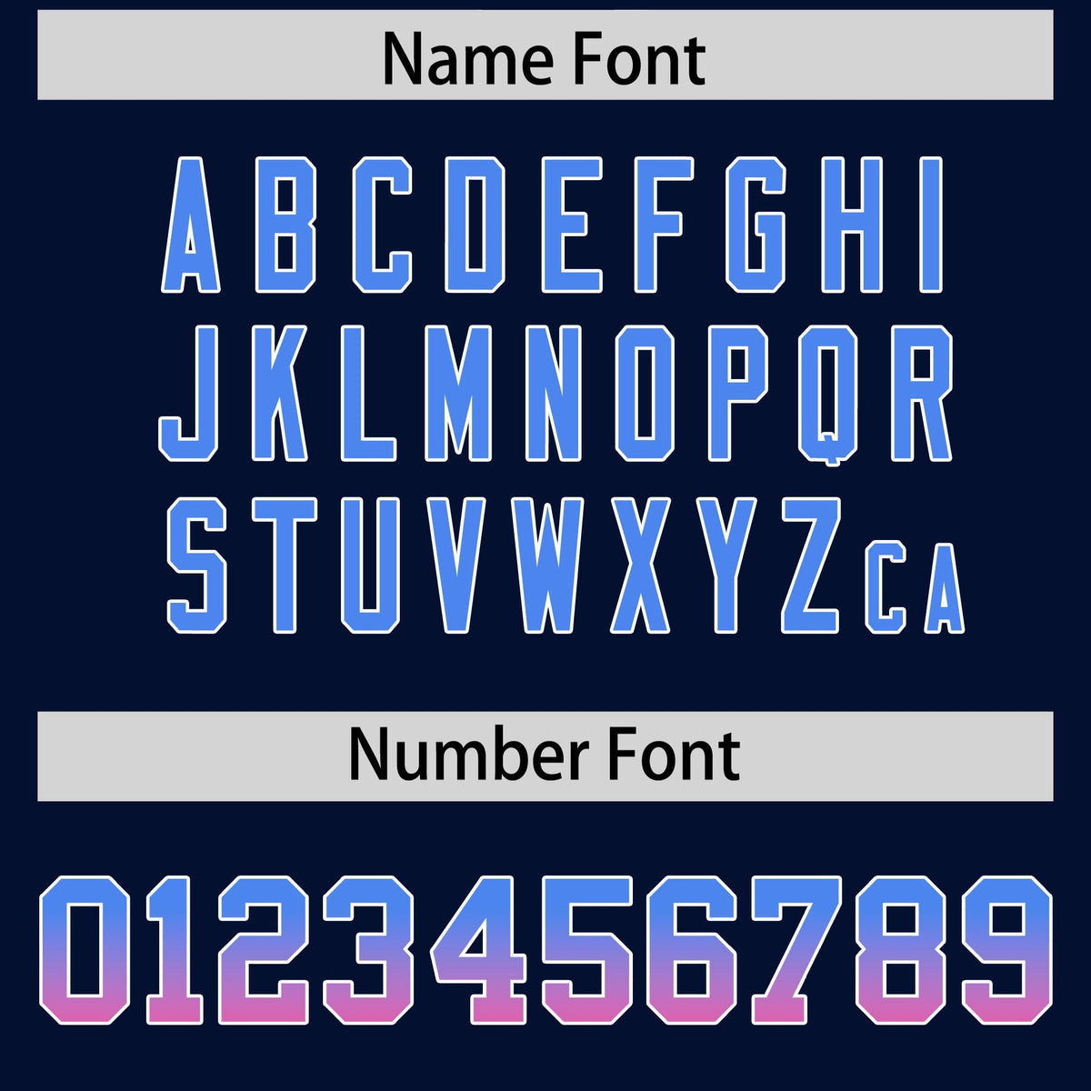 Custom Navy Powder Blue and Pink Sides Gradient Fashion Personalized Team American Football Jersey