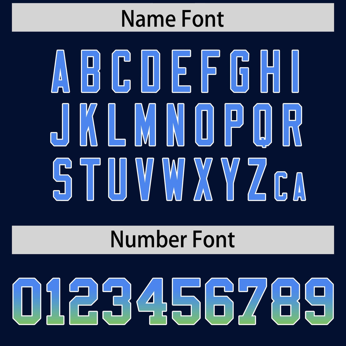 Custom Navy Powder Blue and Neon Green Sides Gradient Fashion Personalized Team American Football Jersey