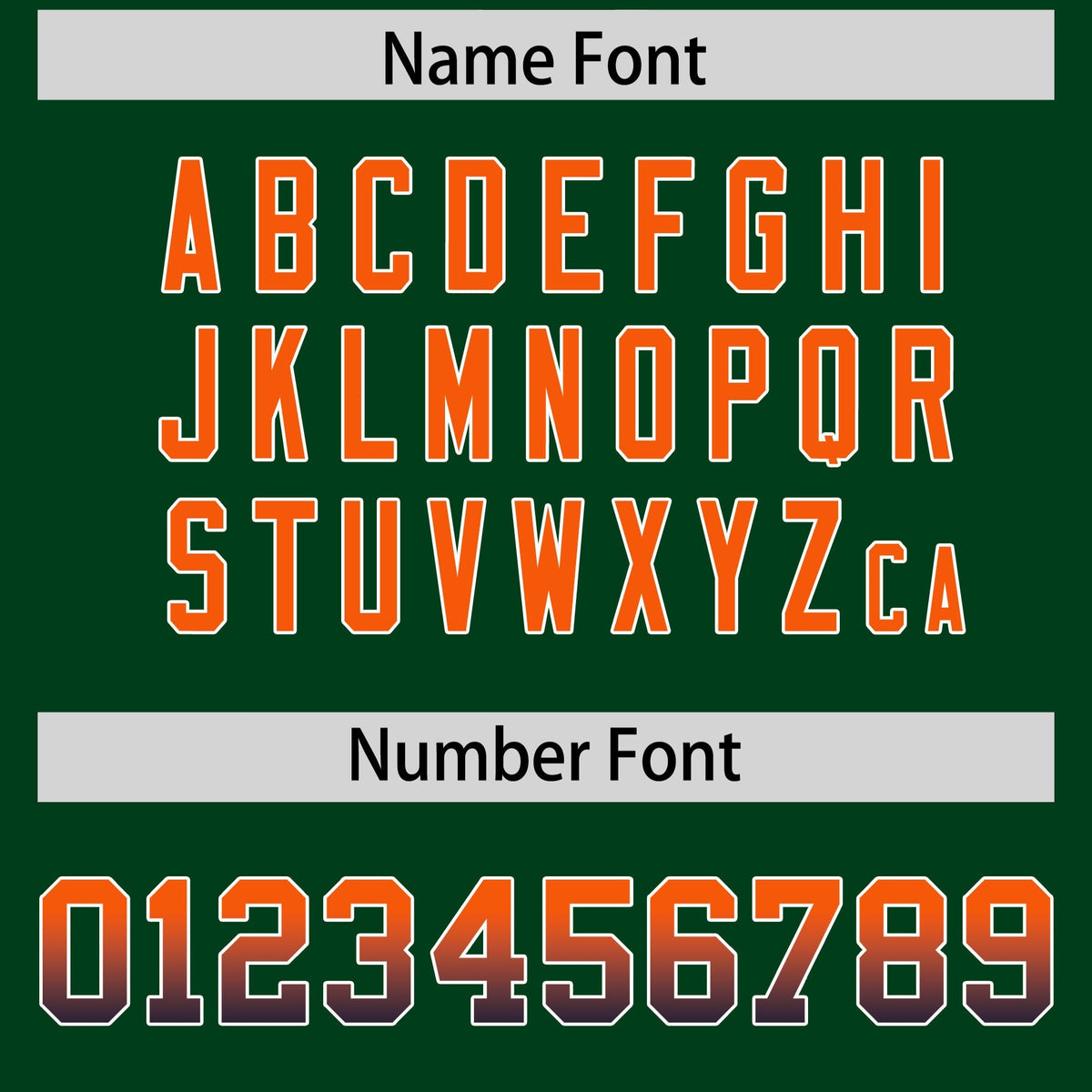 Custom Green Orange and Navy Sides Gradient Fashion Personalized Team American Football Jersey