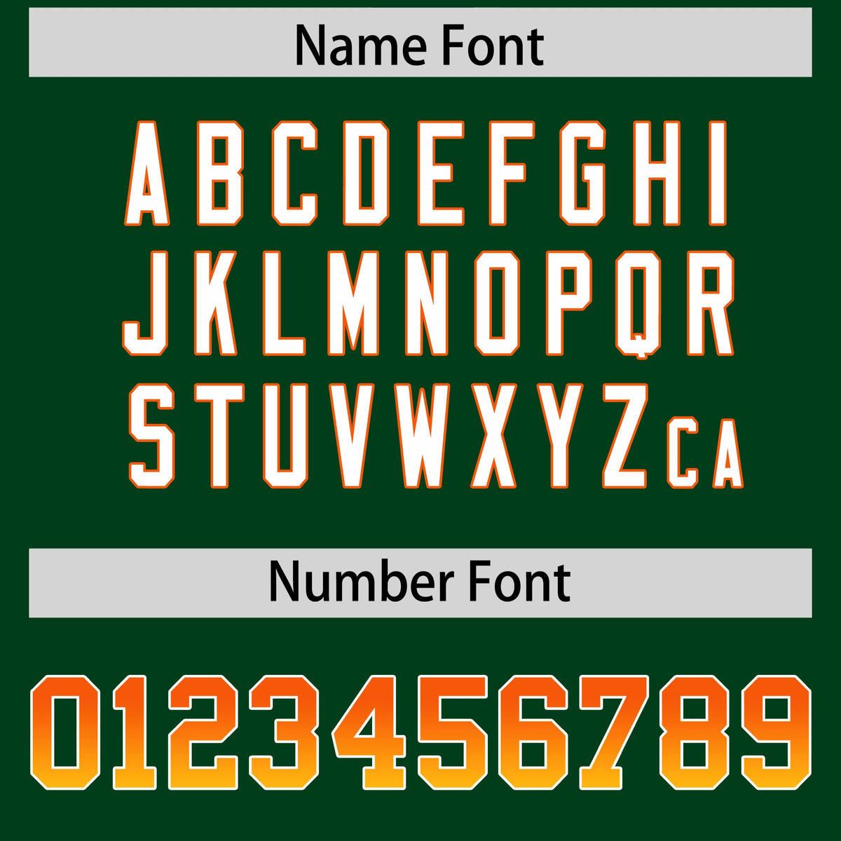 Custom Green Orange and Gold Sides Gradient Fashion Personalized Team American Football Jersey
