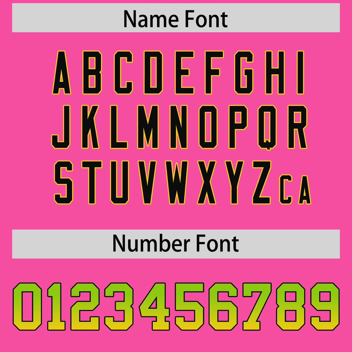 Custom Pink Neon Green and Gold Sides Gradient Fashion Personalized Team American Football Jersey