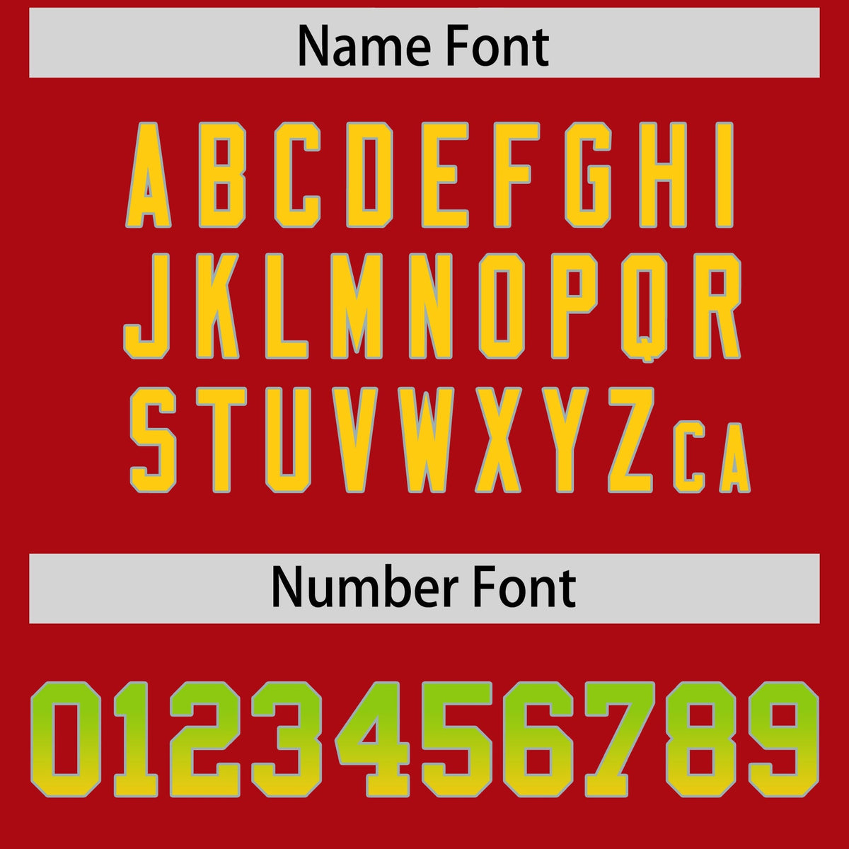 Custom Red Neon Green and Gold Sides Gradient Fashion Personalized Team American Football Jersey