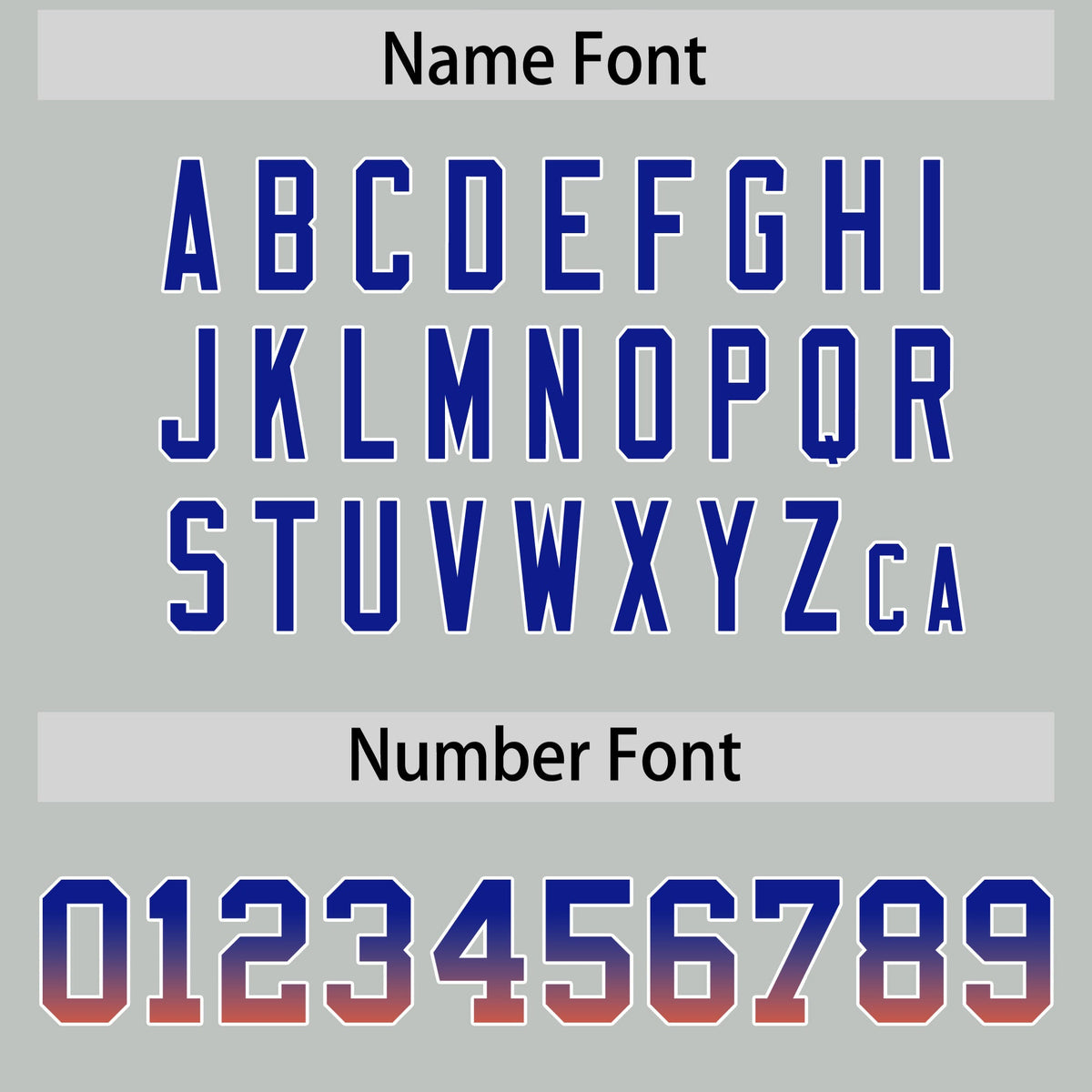 Custom Gray Royal and Orange Sides Gradient Fashion Personalized Team American Football Jersey