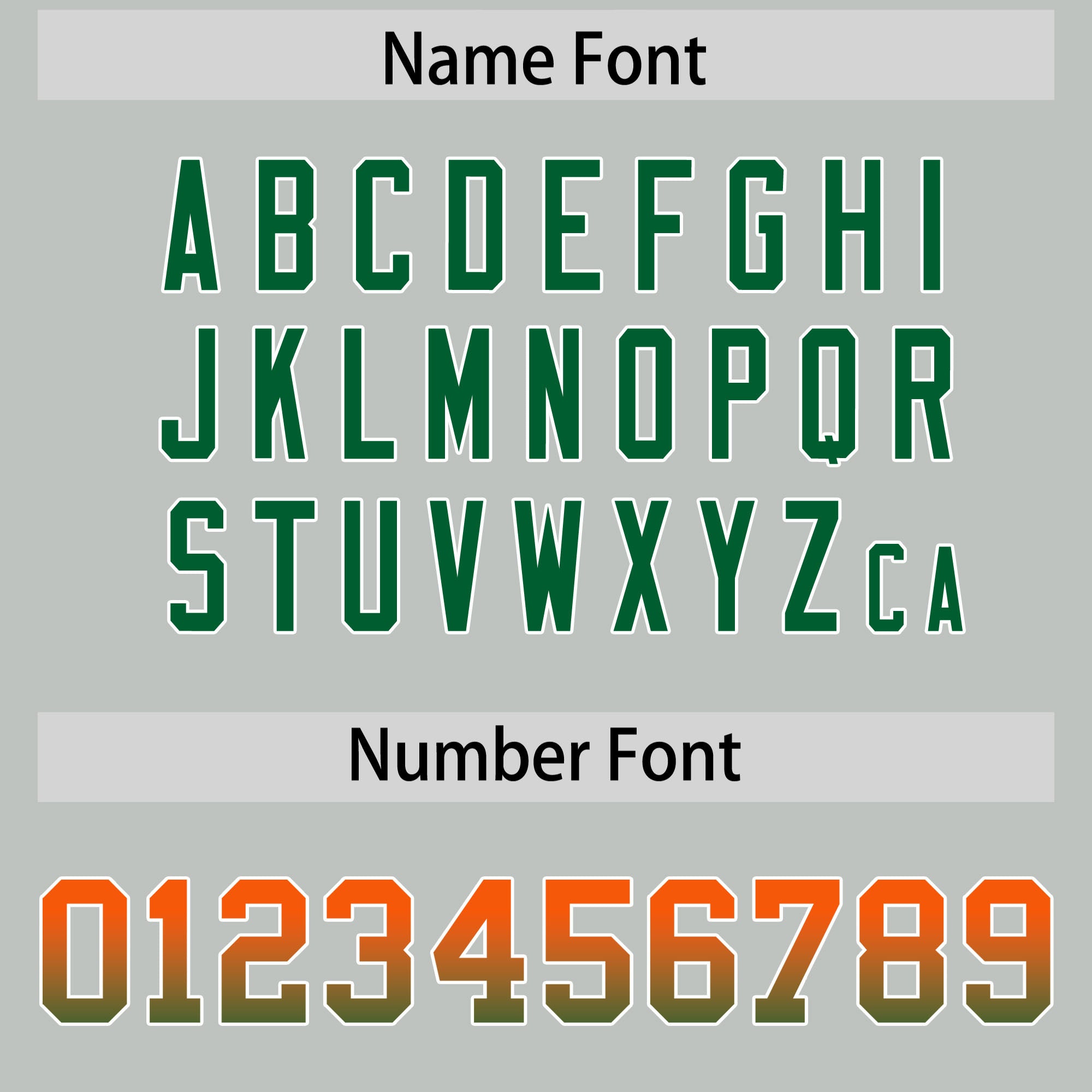 Custom Gray Orange and Kelly Green Sides Gradient Fashion Personalized Team American Football Jersey